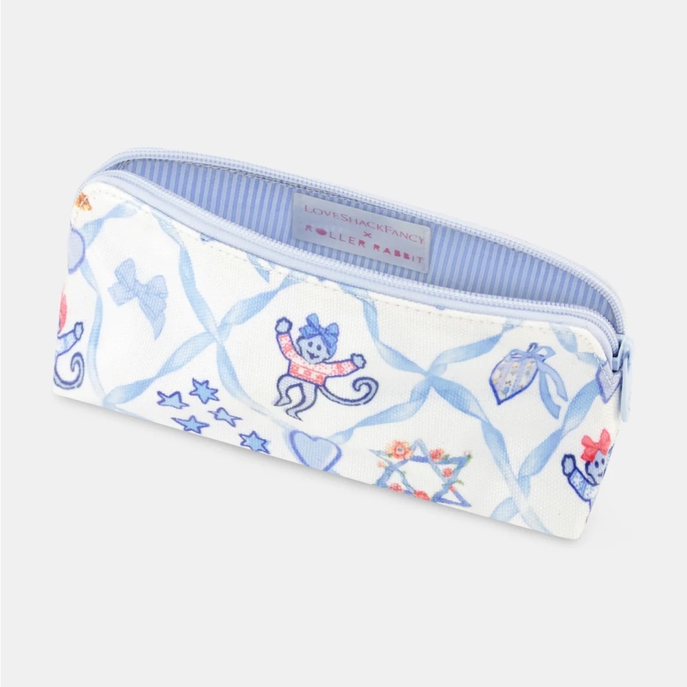NEW Loveshackfancy x Roller Rabbit Starry Nights Lattice Makeup Bag Large